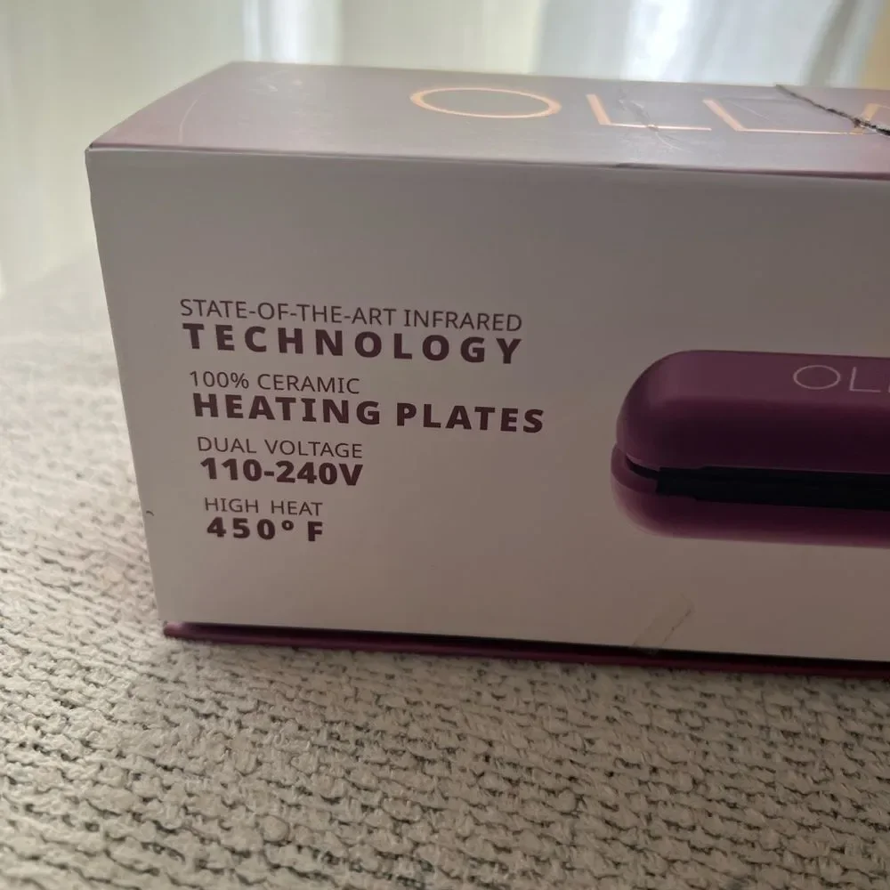 NEW OLLA BELLA Hair Straightener Purple